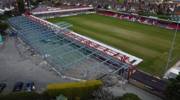 Bản phác thảo kế hoạch phát triển sân Crown Ground (Wham Stadium), thể hiện tầm nhìn nâng cấp cơ sở vật chất của Accrington Stanley