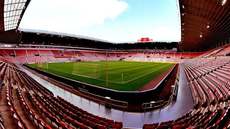 Góc nhìn toàn cảnh sân bóng từ khán đài The Stadium of Light trong ngày thi đấu của Sunderland
